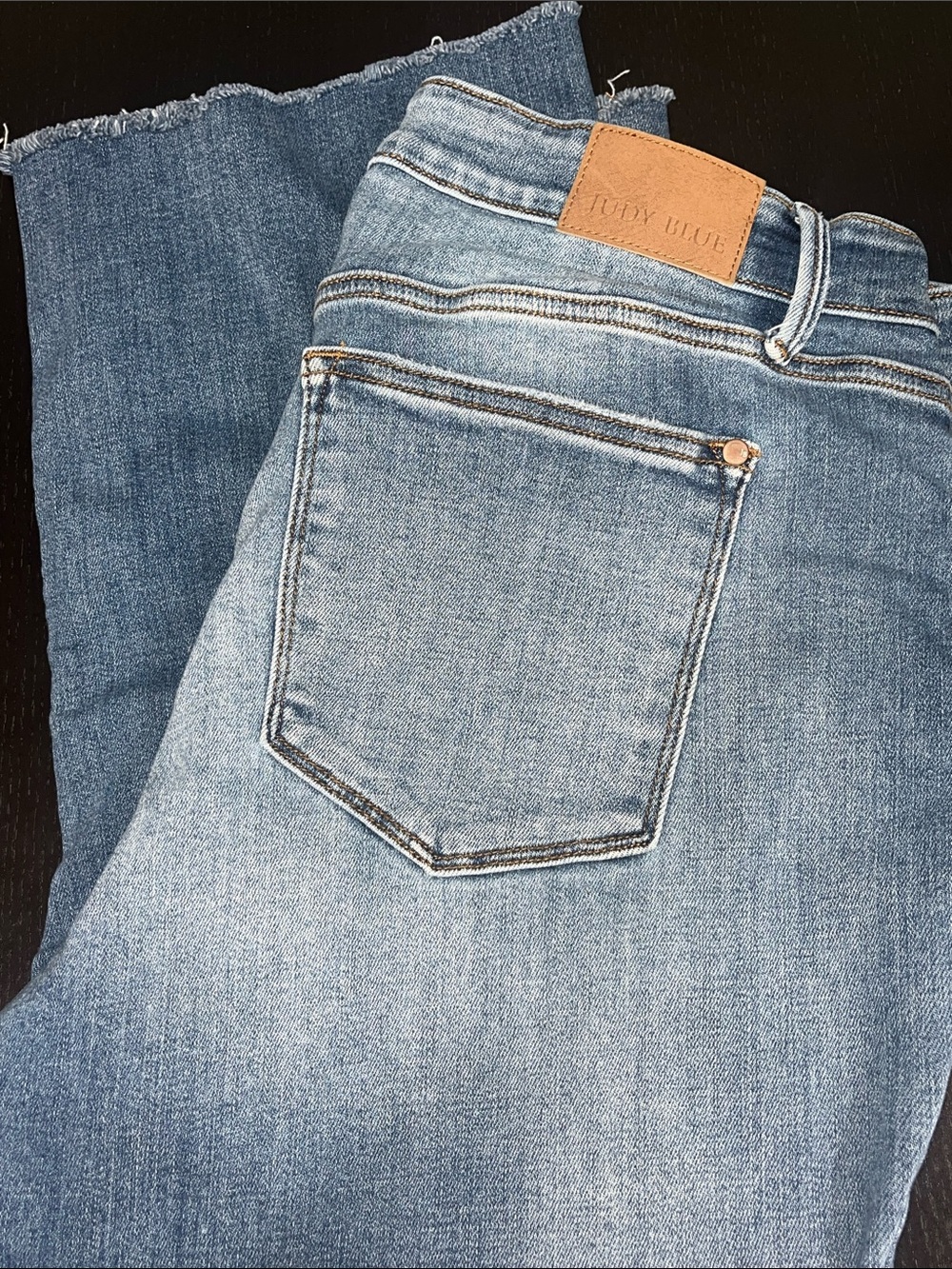 Judy Blue Light Blue Boot Cut Ankle Jeans — High-Rise Cropped Denim 18W
